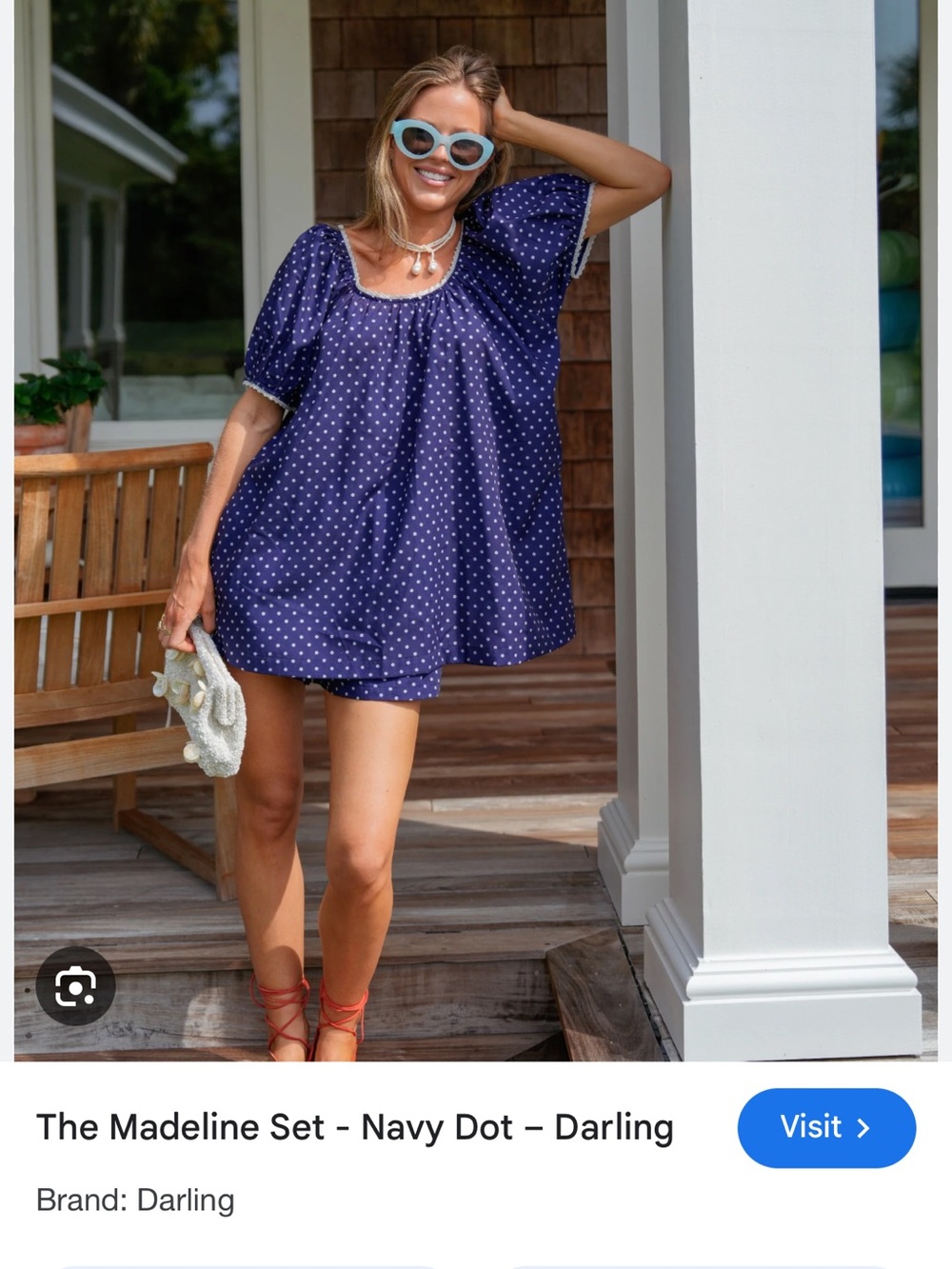 Darling Loungewear Madeline Marigold Dress and Short Set - Picture 6 of 6